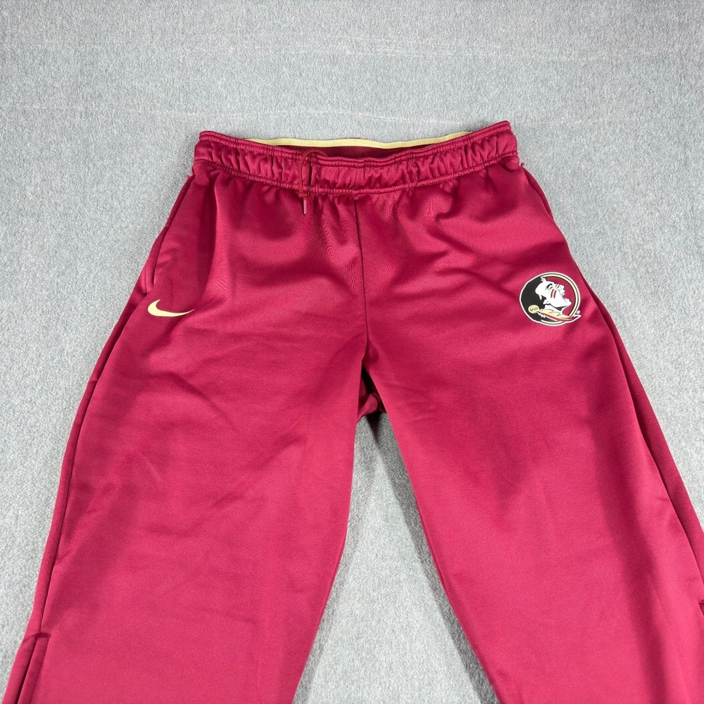 FSU Florida State Seminoles Nike Dri-Fit Athletic Pants Black M Ankle Zip